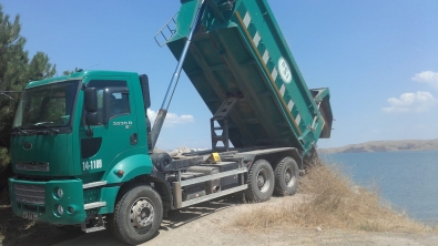 Çemişgezek Feribot iskelesinde bakım çalışması