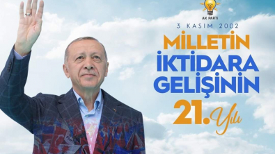 Milletin iktidara gelişinin 21.yılı