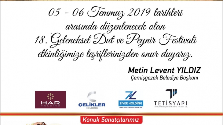 BAŞKAN YILDIZDAN FESTİVAL DAVETİ