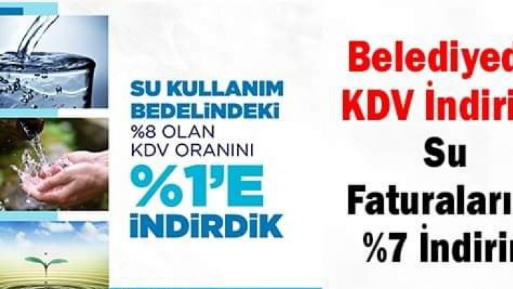 BELEDİYEDEN KDV İNDİRİMİ