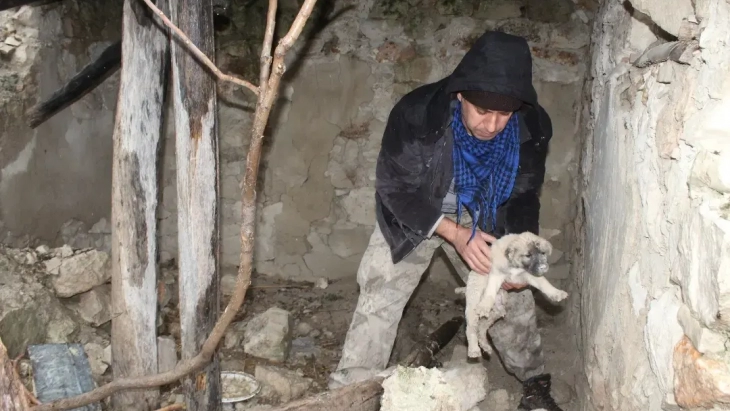 TOPRAK ALTINDA MAHSUR KALAN YAVRU KÖPEKLER KURTARILDI