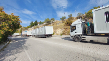 125 tır 250 konteyner ilçemize seferber edildi