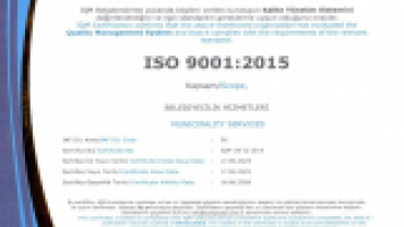 Çemişgezek Belediyesi ISO 9001 ve 14001 belgesi aldı