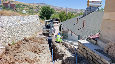 Çemişgezek'te doğalgaz çalışmaları aralıksız devam ediyor