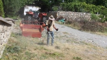 Çemişgezek'te Çevre Temizliği ve Ot Biçme Çalışmaları Devam Ediyor