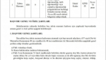 Çemişgezek Belediye Başkanlığı Zabıta Alım İlanı