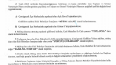 Toplantı yürüyüş ve gösteri güzergahı