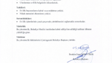 Çemişgezek Belediyesi görev yetki ve sorumlulukları